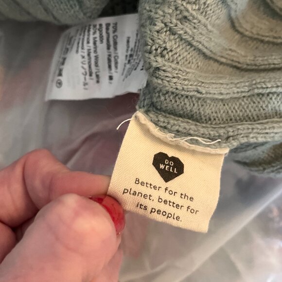 Madewell *Eastbrook* Colorblock Turtleneck | Cross-Back | XXS Cotton-Merino Yarn - Picture 13 of 13